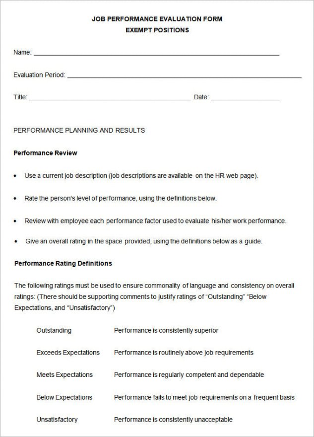 Professional Small Business Performance Review Template Pdf Sample