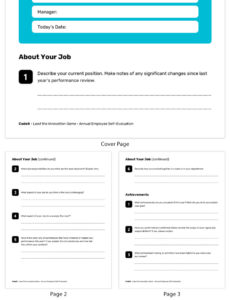 Professional Year End Performance Review Template Excel Example