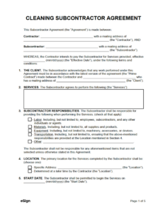 Best Cleaning Service Contract Agreement Template