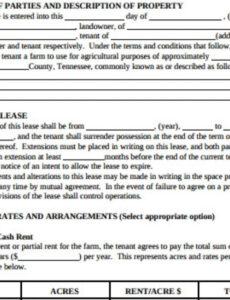 Best Farm Land Rent Contract Template Word Example