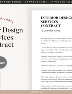 Best Interior Design Contract Agreement Template Word