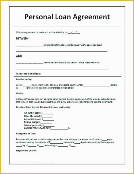 Best Loan Contract Between Friends Template  Example