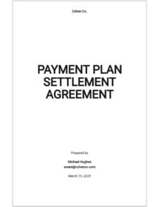 Best Payment Plan Contract Agreement Template