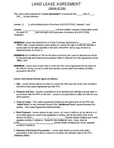 Costum Farm Land Rent Contract Template Pdf Sample