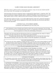 Costum Work Made For Hire Contract Template Doc Sample