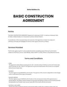 Design And Build Contract Template  Sample