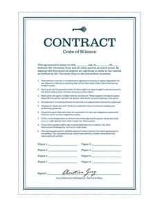 Editable 50 Shades Of Grey Contract Template Word Example