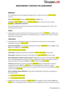 Editable Contracts For General Contractors Template Doc