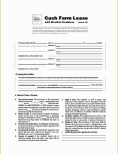 Editable Farm Land Rent Contract Template Pdf Sample