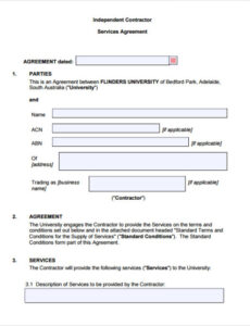 Editable It Service Contract Agreement Template  Sample