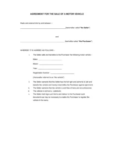 Editable Used Vehicle Sales Contract Template Word Sample