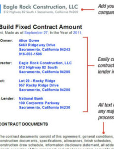 Free Design And Build Contract Template Excel Example