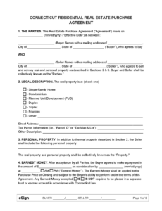 Free Real Estate Sales Contract Template Excel