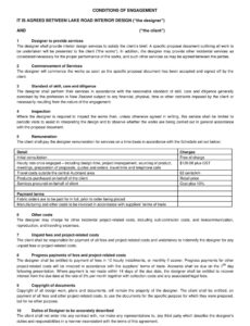 Interior Design Contract Agreement Template Excel