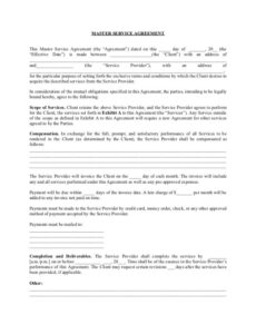 It Service Contract Agreement Template Doc Example