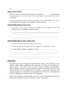 Lawn Care Service Contract Template  Example