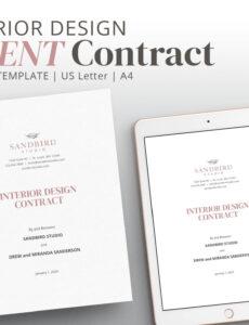 Printable Interior Design Contract Agreement Template Pdf Sample