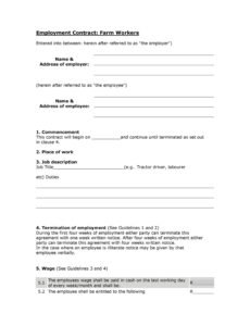 Printable Statement Of Work Contract Template Doc Sample