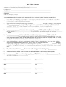 Professional Rent To Own House Contract Template Excel