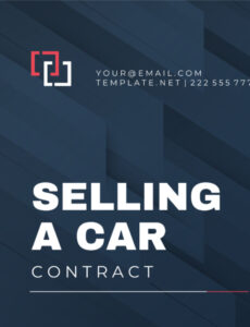 Professional Selling Used Car Contract Template Excel Sample