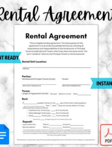 Professional Short Term Lease Contract Template  Example