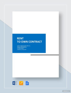 Rent To Own House Contract Template Pdf Example