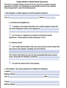 Tenants In Common Contract Template Doc Example