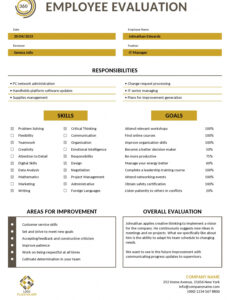 Best Hospitality Staff Performance Review Template Word