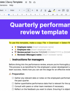 Costum Marriage Performance Review Template  Example