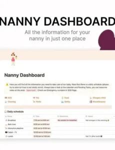 Costum Nanny Performance Review Template Pdf