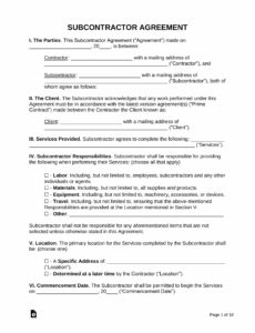 Costum Subcontractor Performance Review Template Doc Example