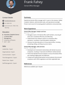 Editable Dental Office Manager Performance Review Template