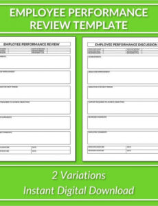 Editable Recruiter Performance Review Template Doc Sample