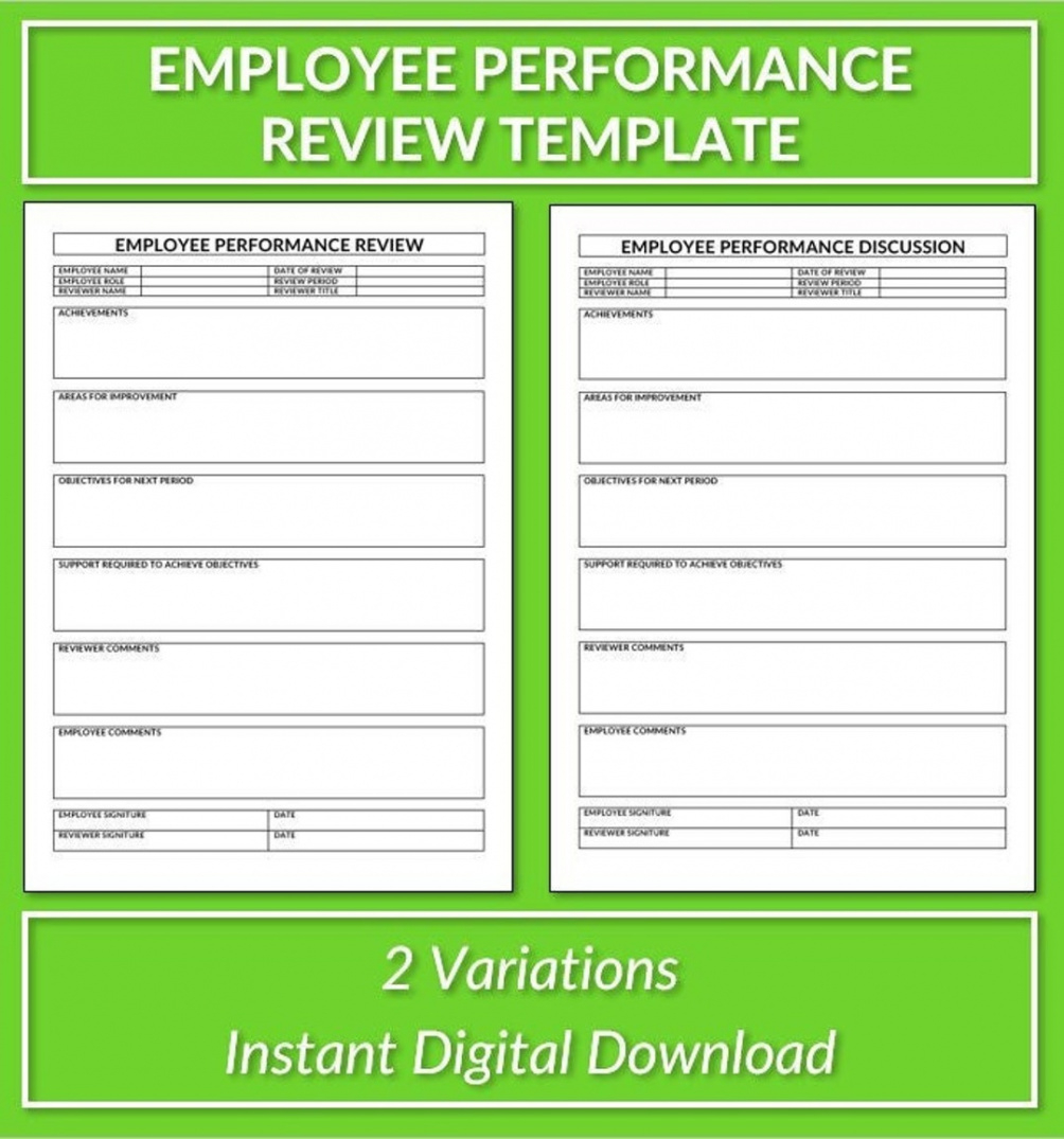 Editable Recruiter Performance Review Template Doc Sample