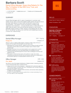 Free Dental Office Manager Performance Review Template Word Example