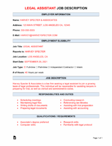 Free Legal Assistant Performance Review Template Excel