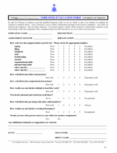 Free Support Worker Performance Review Template Word Sample