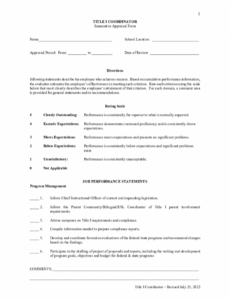 Introductory Period Performance Review Template