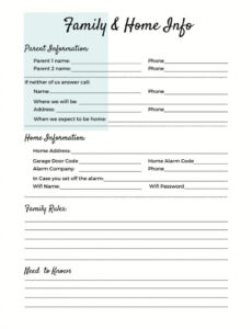 Nanny Performance Review Template Word Sample