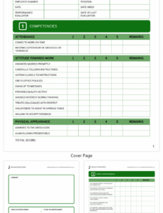 Printable Job Performance Review Template Excel Sample