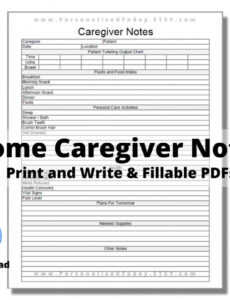 Professional Caregiver Performance Review Template Pdf