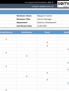 Professional Hr Employee Performance Review Template