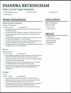 Professional Legal Assistant Performance Review Template Excel Example