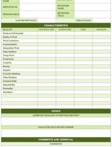 Professional Recruiter Performance Review Template Word Example