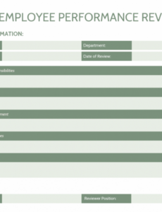 Professional Service Advisor Performance Review Template Pdf Sample