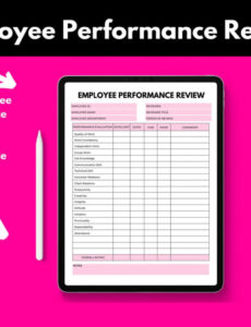 Support Worker Performance Review Template Excel Sample