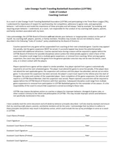 Best Career Coaching Contract Template Excel Sample