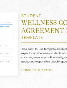 Best Health Coaching Contract Template Pdf Sample