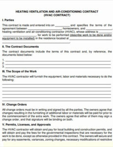 Best Hvac Preventative Maintenance Contract Template Excel Example