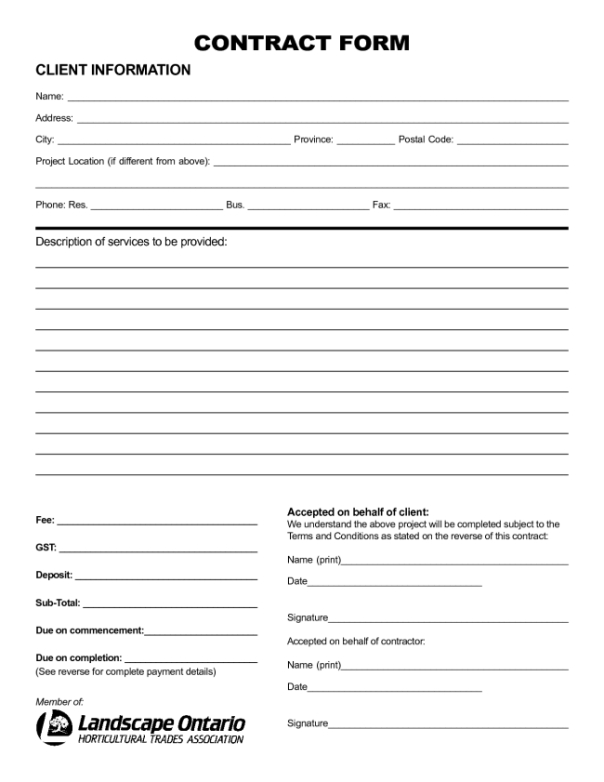 Best Small Business Business Contract Template Doc Sample